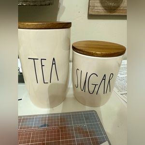 Rae Dunn Tea and Sugar canisters